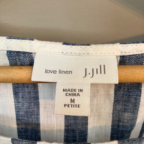 J. Jill flowy 100% linen top size medium petite - Picture 2 of 4